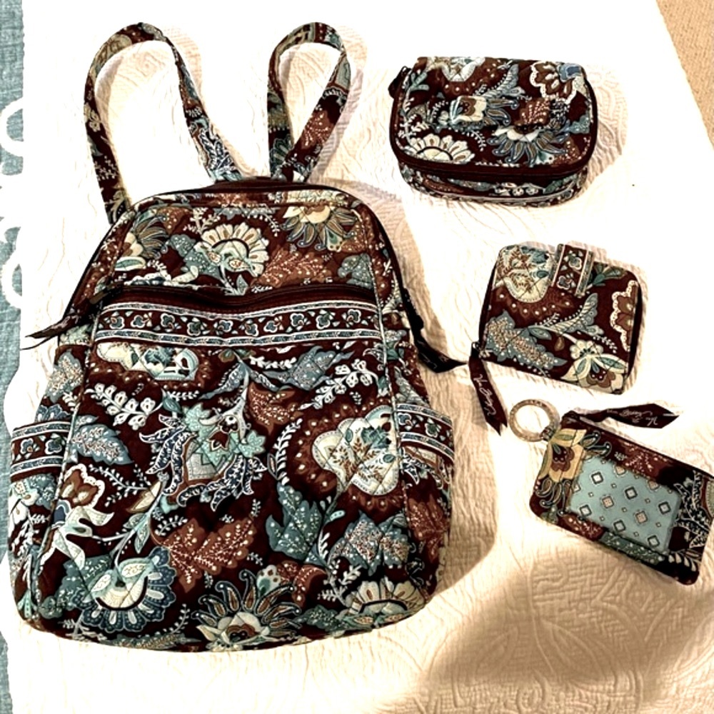 *Set* Vera Bradley Java Blue, Wallet, Small Backp… - image 2